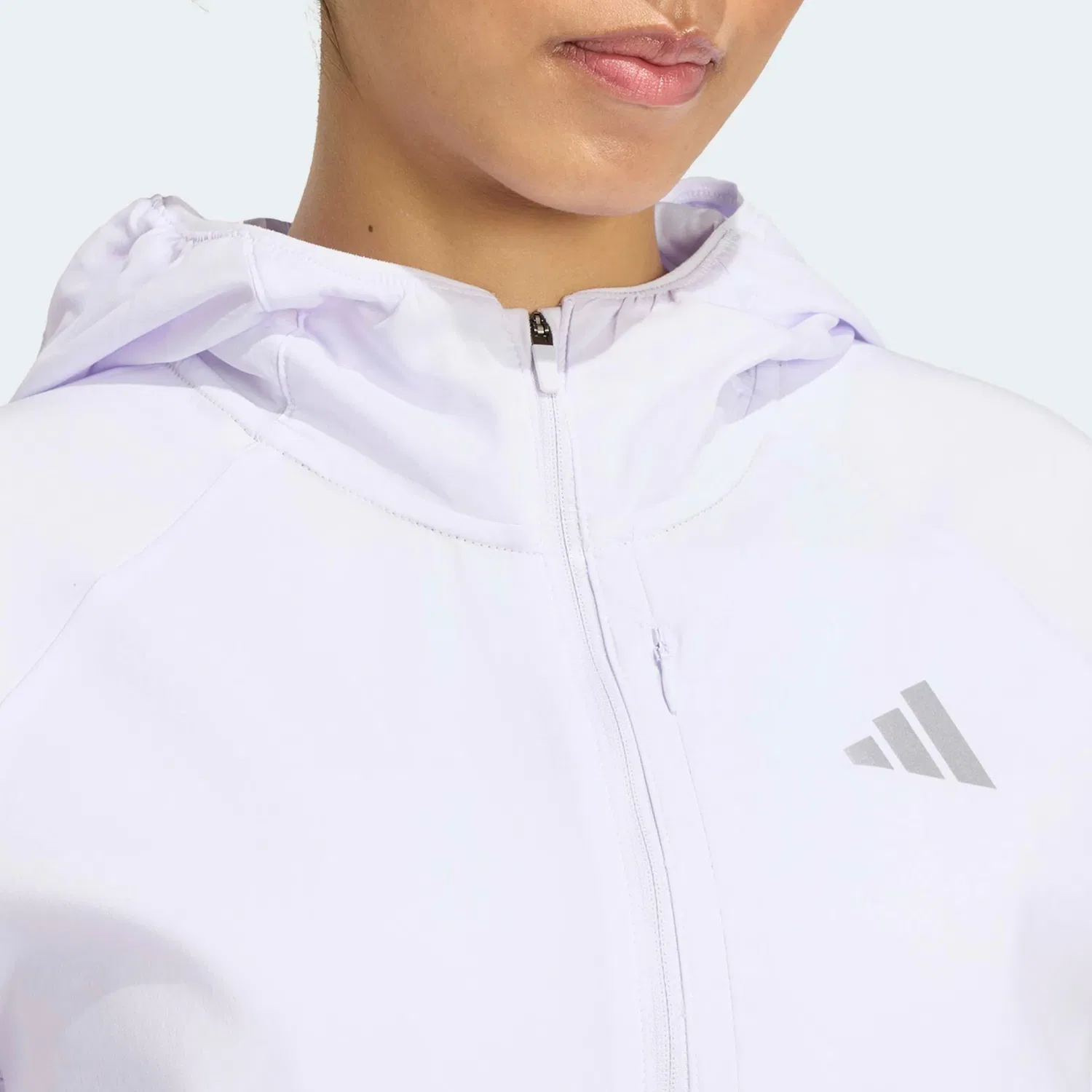 Женская куртка для бега с капюшоном Adidas Performance, Frozen Purple — фото 3