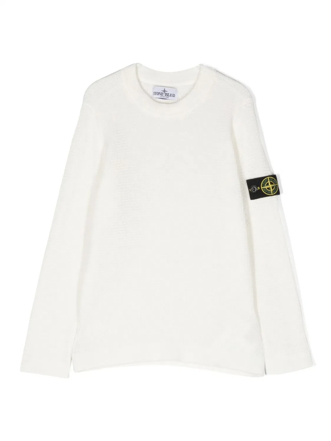 Свитшот с нашивкой-логотипом Stone Island, белый