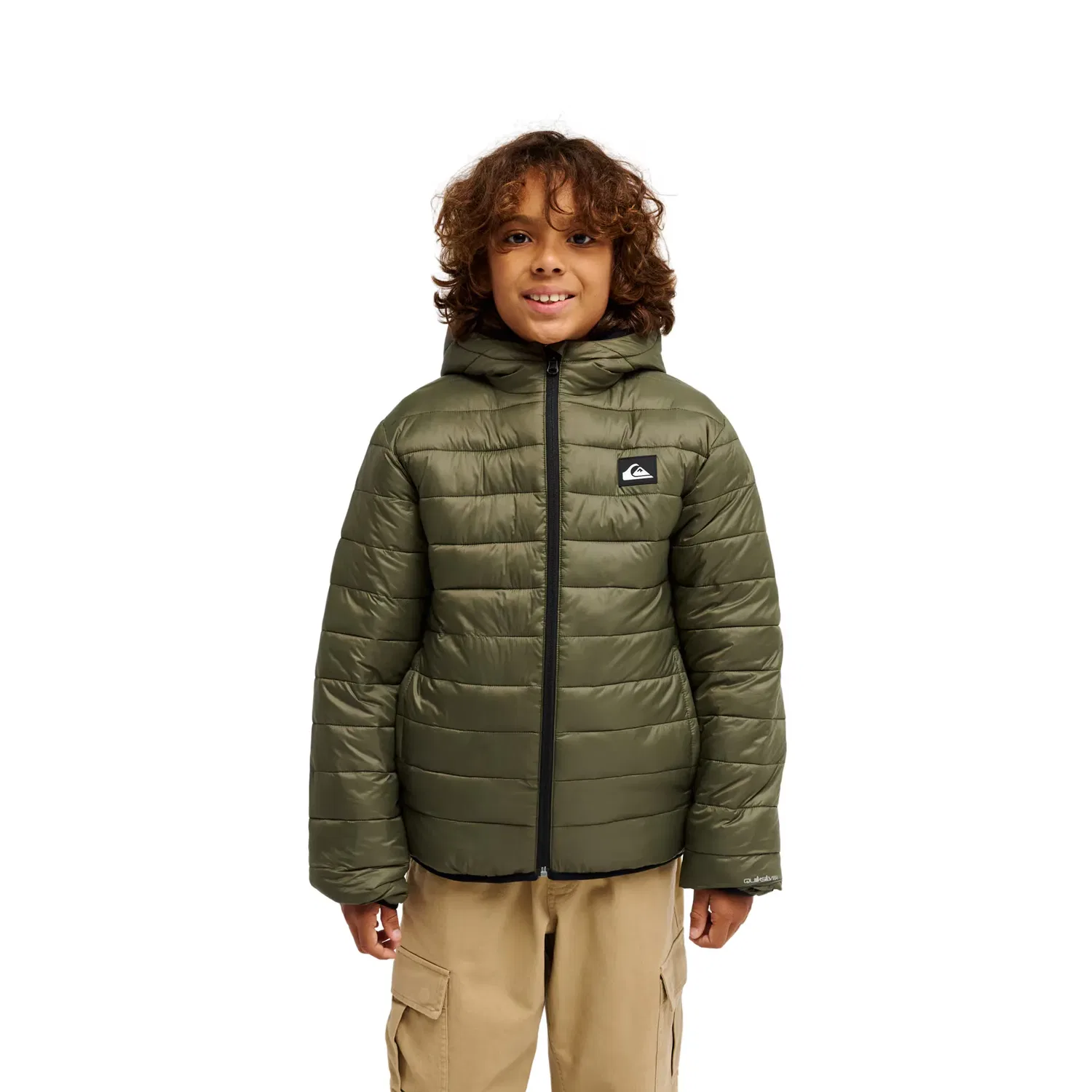 Детская куртка для мальчиков с принтом Scaly Reversible Quiksilver, Verde