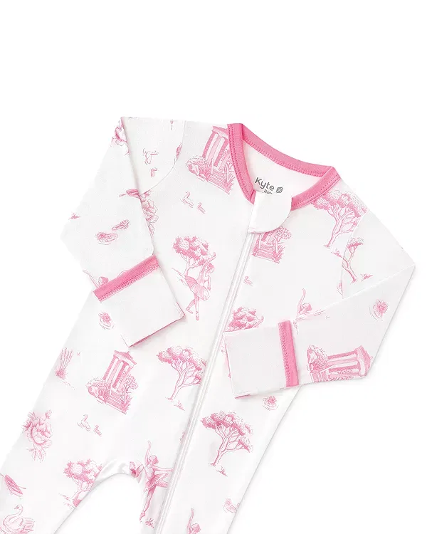 Детский комбинезон на молнии с принтом Unisex Zippered Footie Kyte Baby, Toile Ball — фото 2