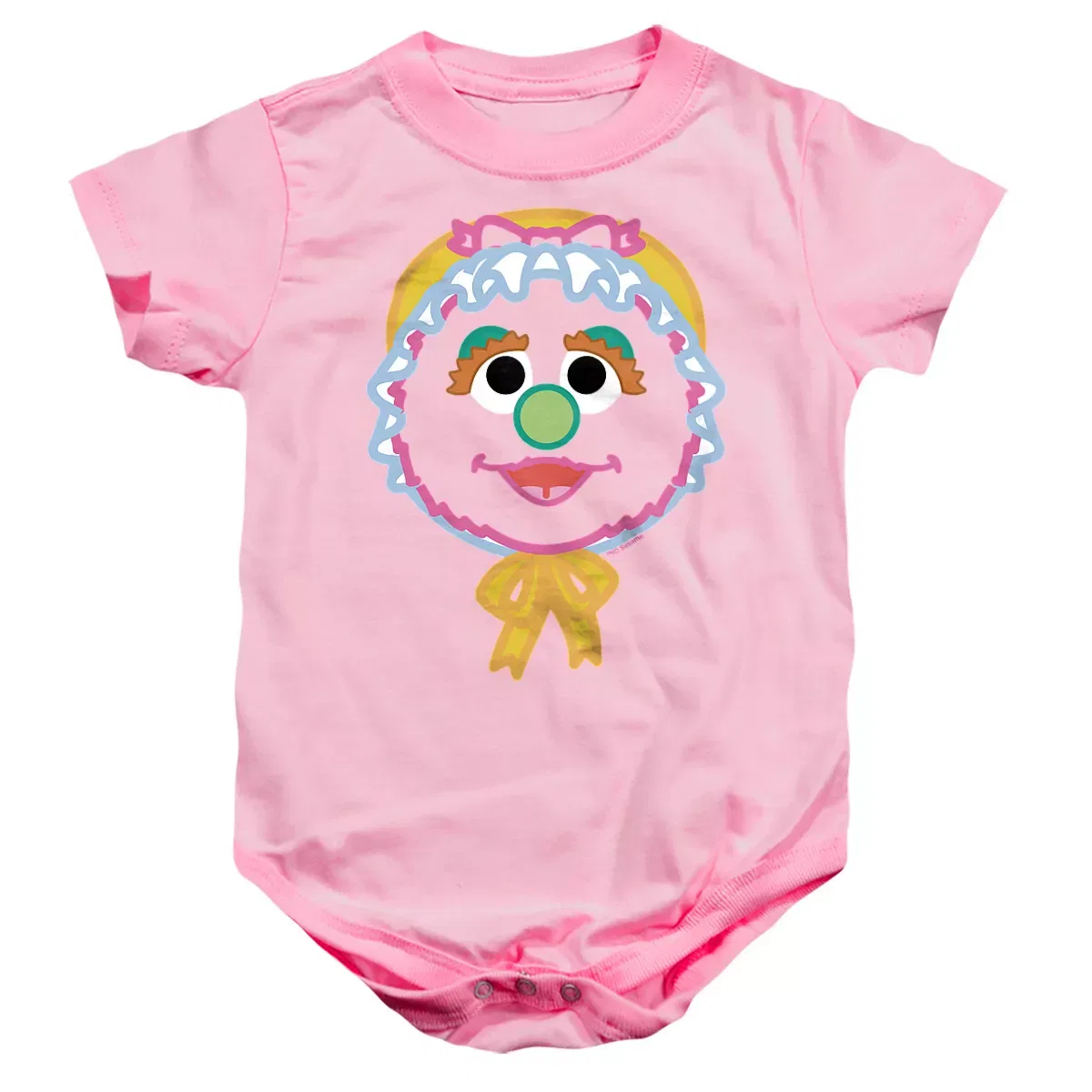 Детское боди для девочек с коротким рукавом Sesame Street Big Face Baby Natasha, Pink