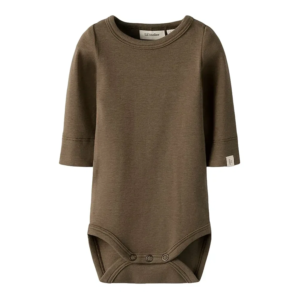Детское боди для девочек с длинным рукавом Gayo Name it, Brown