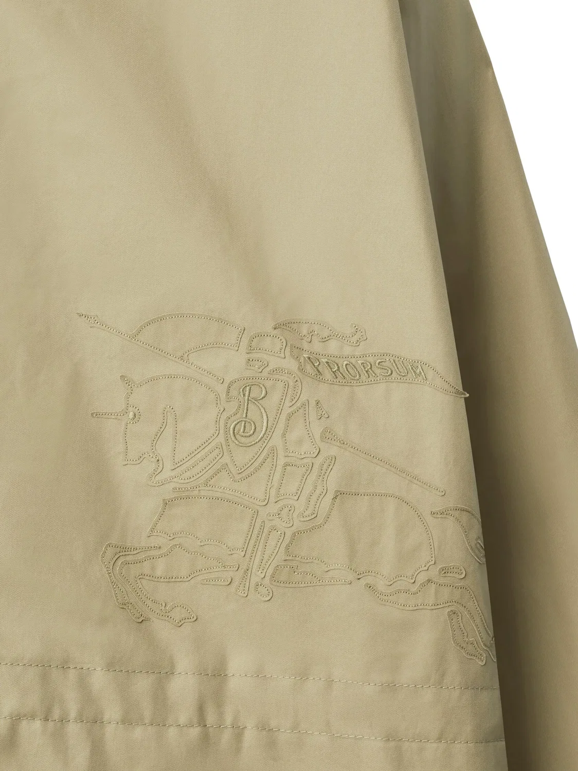 Куртка из хлопка с вышивкой EKD Burberry, бежевый — фото 2