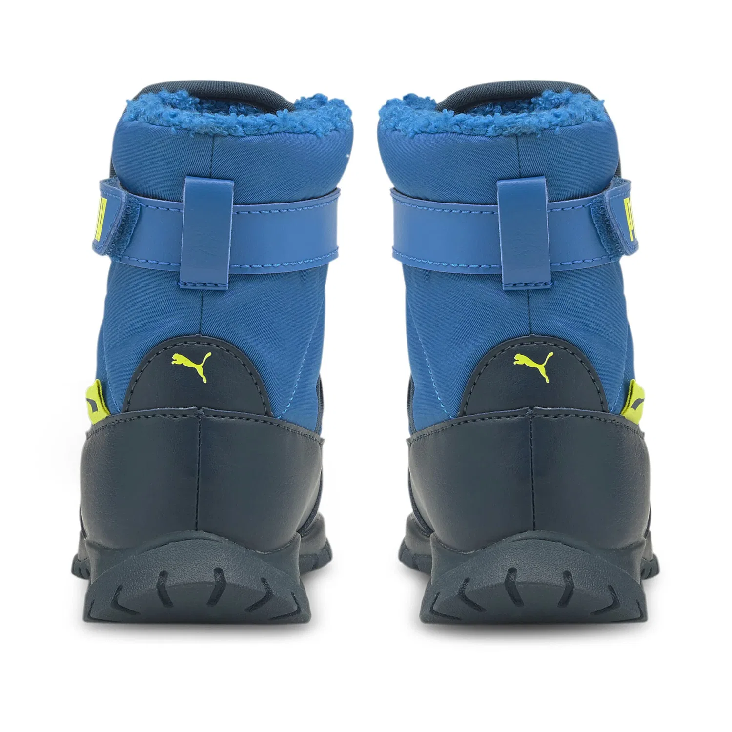 Детские ботинки для мальчиков зимние PUMA Nieve Boot Wtr Ac Inf, Blue Future Blue Nrgy Yellow — фото 3