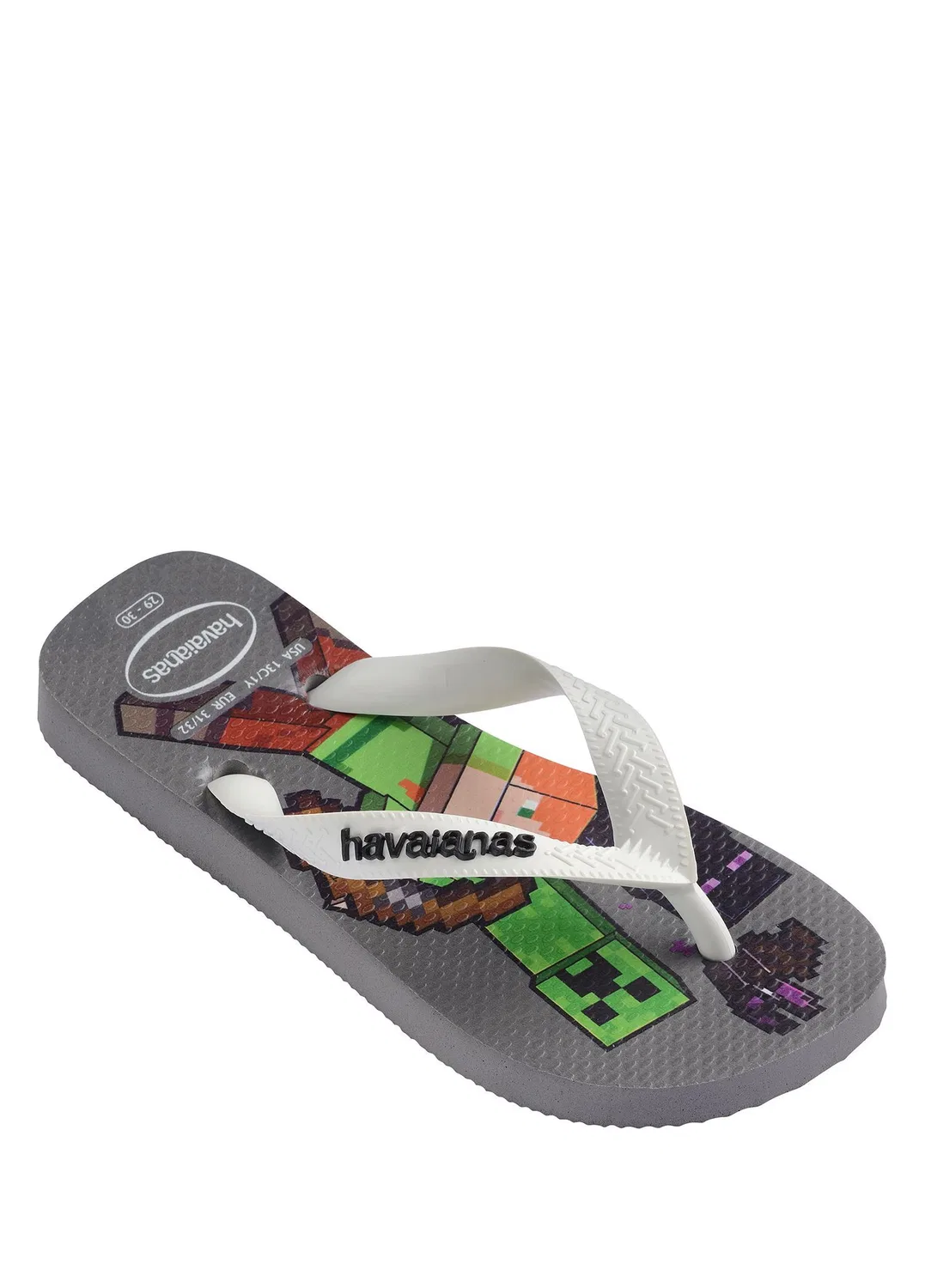 Пляжные тапки Havaianas Minecraft, серый — фото 2