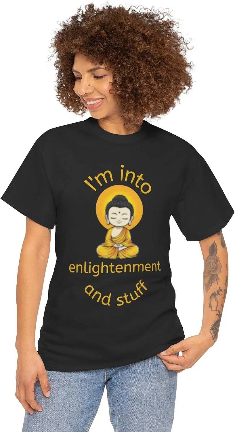Женская футболка с принтом I'm into Enlightenment, чёрный — фото 4