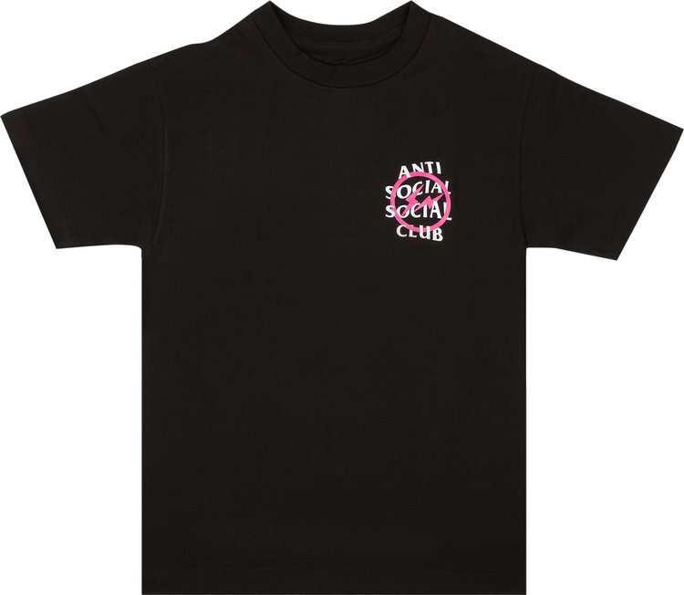 

Футболка Anti Social Social Club x Fragment Design Pink Bolt Tee 'Black', черный