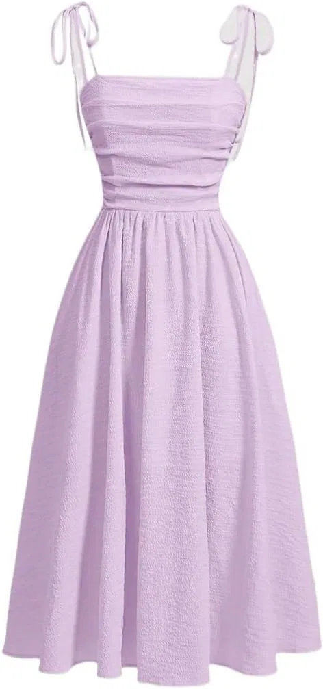 Женское миди-платье с запахом, без рукавов, Lilac Purple