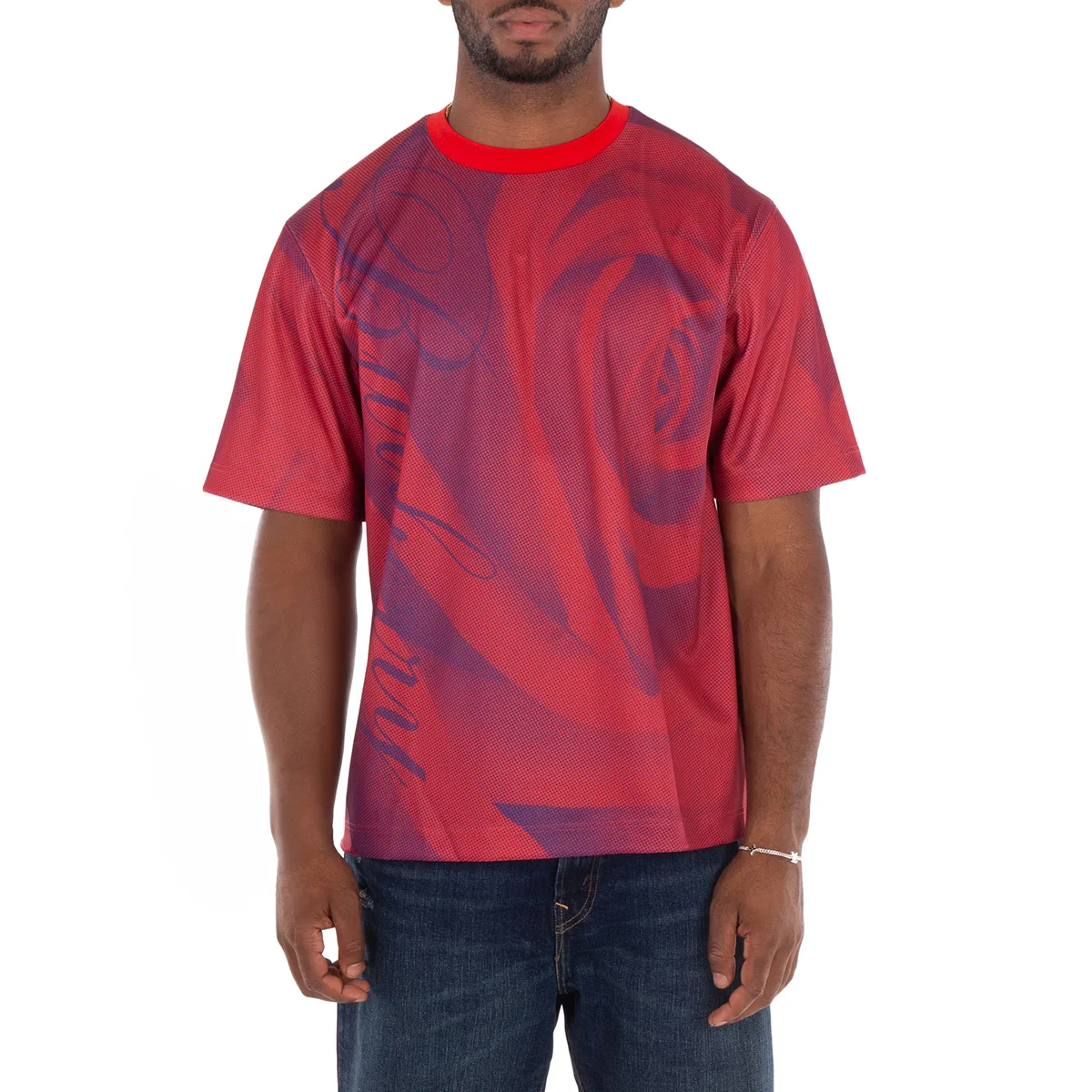 Футболка с принтом Rose Print Football Burberry