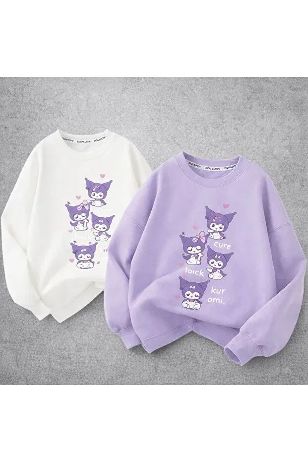 Детские свитшот для девочек с принтом 2-pack Kuromi Printed Kids, Multicolor