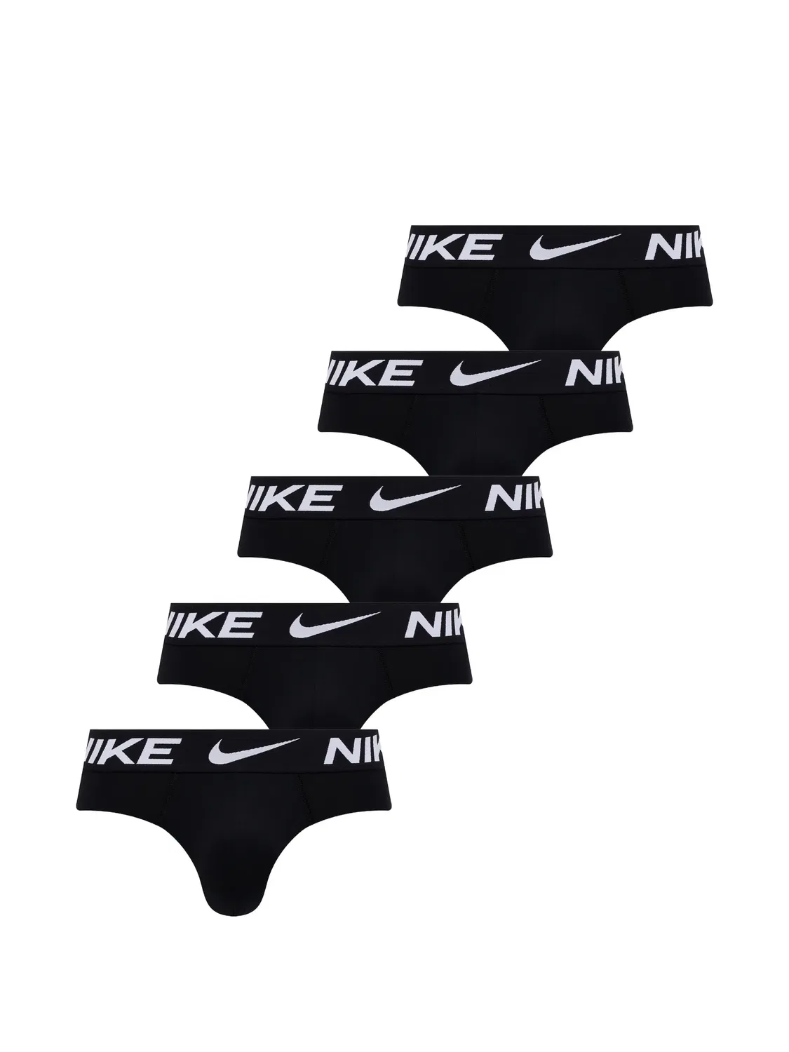 Набор из пяти трусов-брифов, черные Nike, черный
