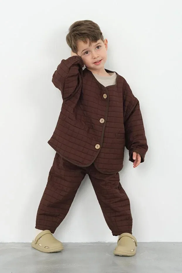 Горько-Коричневая куртка большого размера Mioma Kids