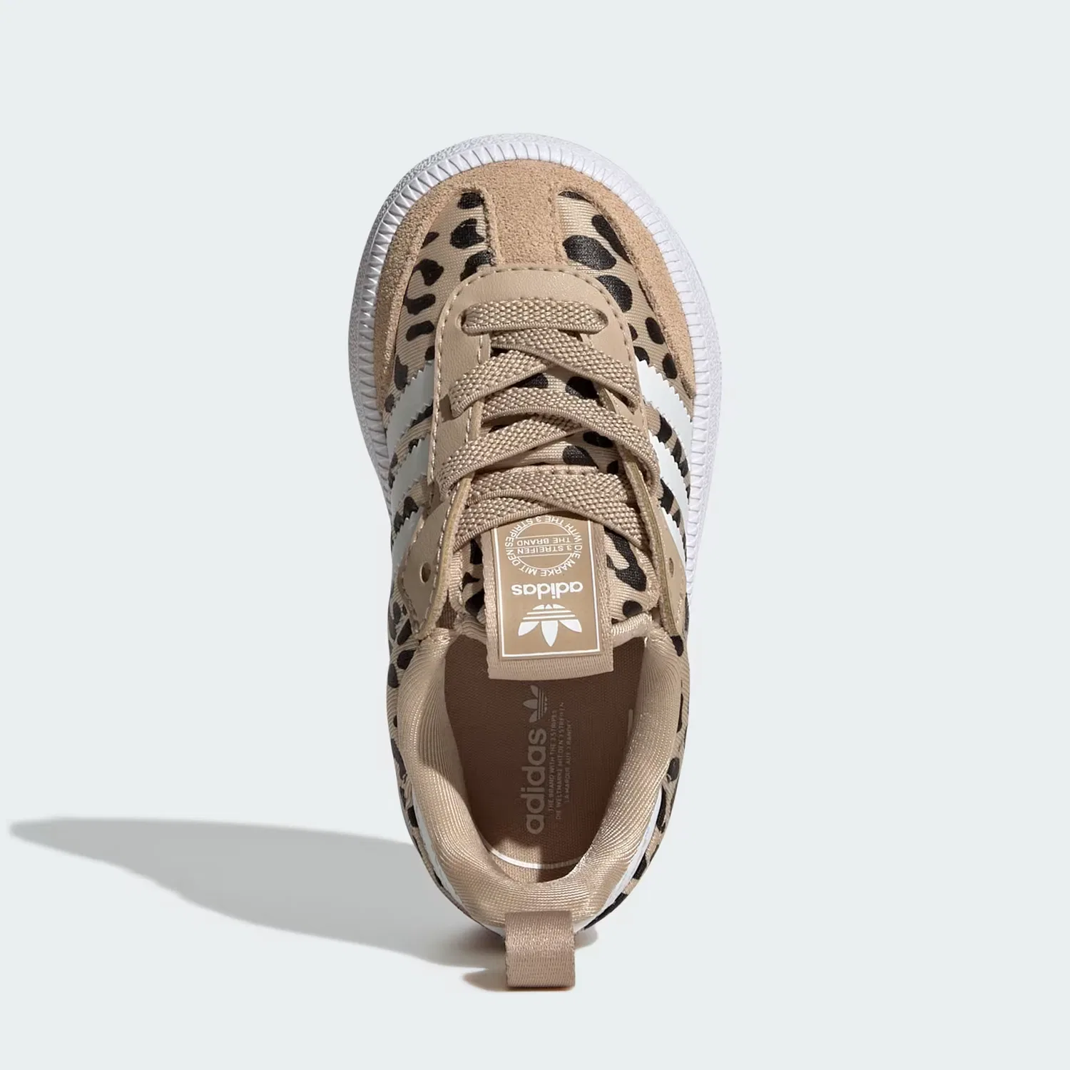 Детские кроссовки без шнуровки Samba Quickon Adidas Originals, Magic Beige/Cloud White/Core Black — фото 2