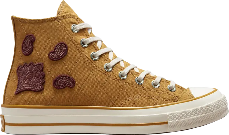 

Кроссовки Converse Chuck 70 High Crafted Patches - Burnt Honey, коричневый