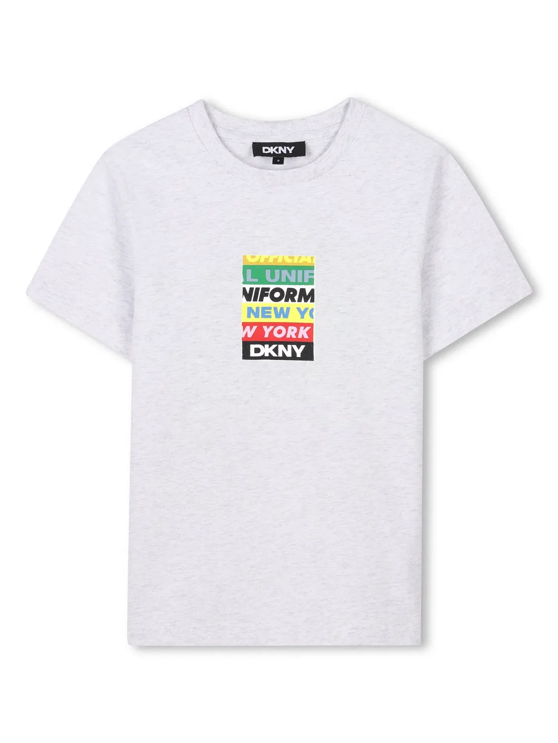 Футболка с принтом слогана DKNY, серый