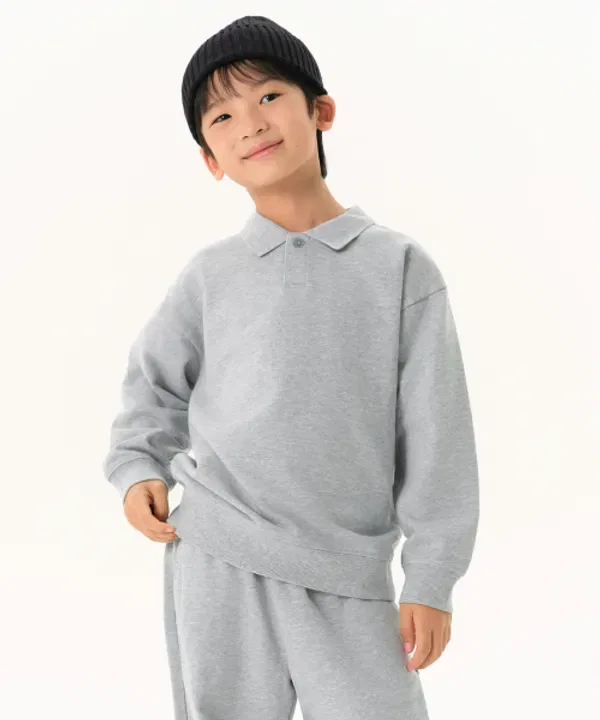 Свитшот с воротником, оверсайз, Musinsa Standard, medium grey