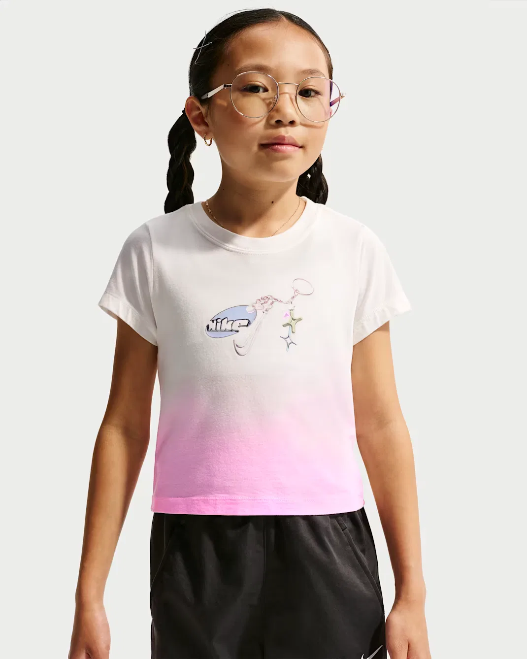 Футболка для девочек (старших дошкольниц) Nike Sportswear, Sail — фото 3
