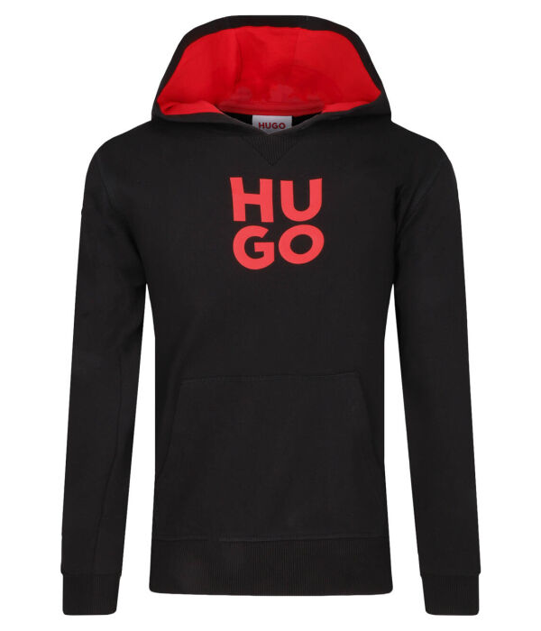 

Толстовка детская Hugo Kids с контрастным капюшоном, черный