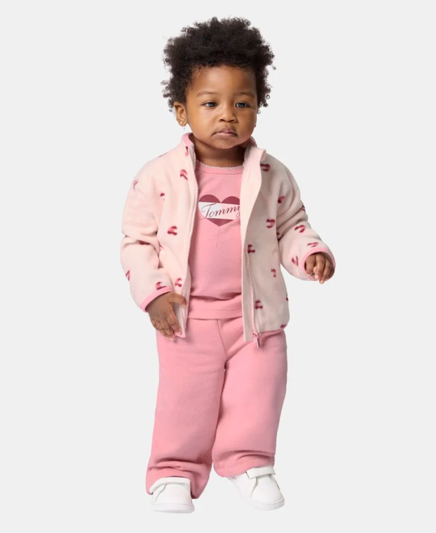 Комплект из 3 предметов: куртка, футболка и штаны Tommy Hilfiger, Pink — фото 2