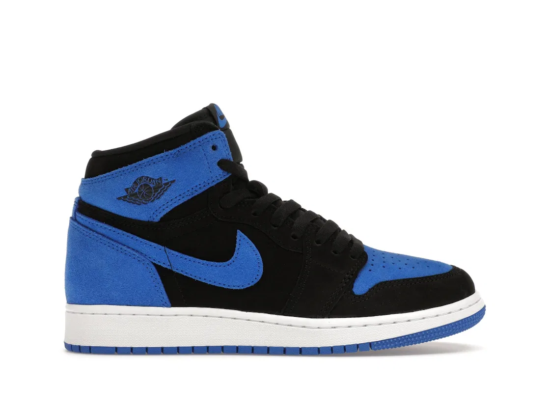 Детские кроссовки с высоким верхом Jordan 1 Retro High OG Royal Reimagined Jordan, Black/Royal Blue/White