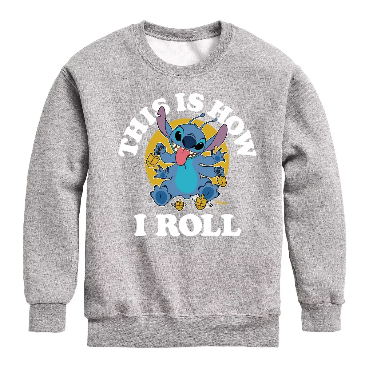 Детское худи с длинным рукавом Lilo & Stitch - This Is How I Roll, Athletic Heather