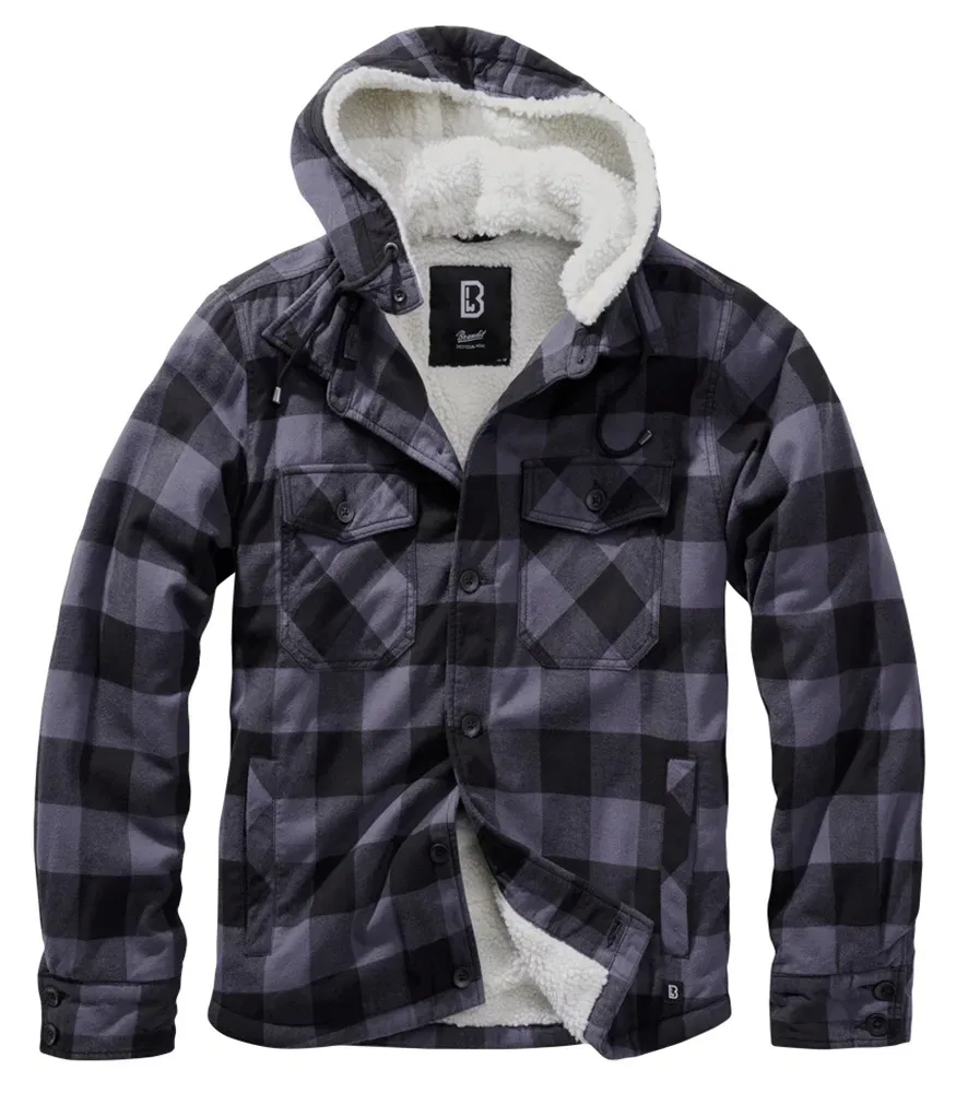 Мужская стеганая куртка с капюшоном Lumber Jacket Hooded Brandit, Black