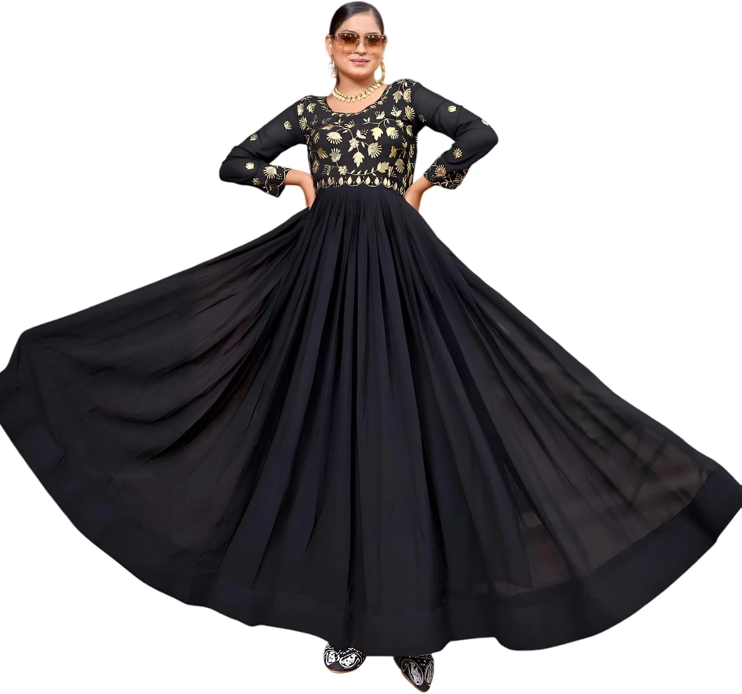 Женское анаркали платье с вышивкой Zari-Sequins Henith Collection, Choice-1