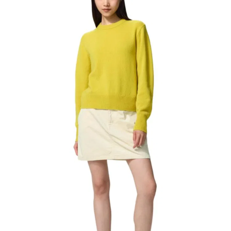 Женский джемпер с круглым вырезом Comptoir Des Cotonniers UNIQLO, Light Yellow — фото 3