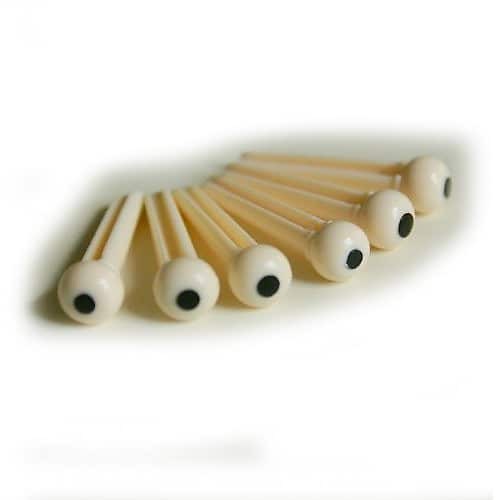 

Allparts Мостовые штифты с точками - белый пластик (6 шт.) Bridge Pins Dotted - White Plastic (6 pieces)