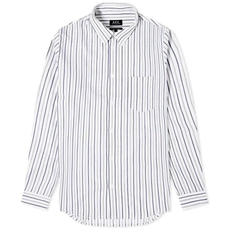 

Рубашка A.P.C. Clement Stripe, белый