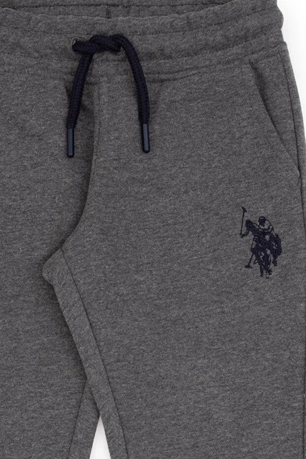 Детские спортивные штаны для мальчиков с принтом U.S. Polo Assn., Anthracite Melange — фото 4