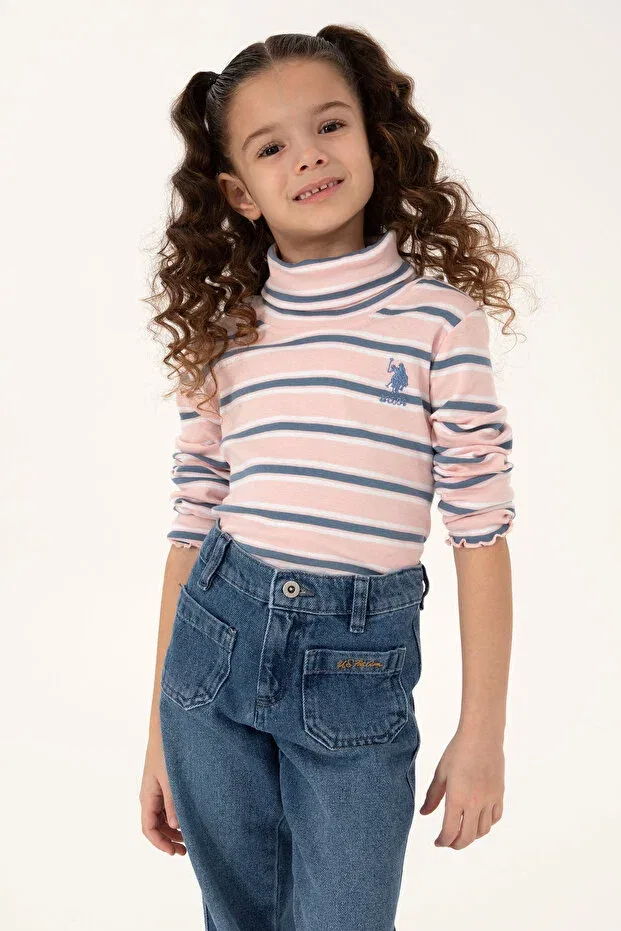 Детские свитшот с длинным рукавом U.S. Polo Assn., Powder Pink