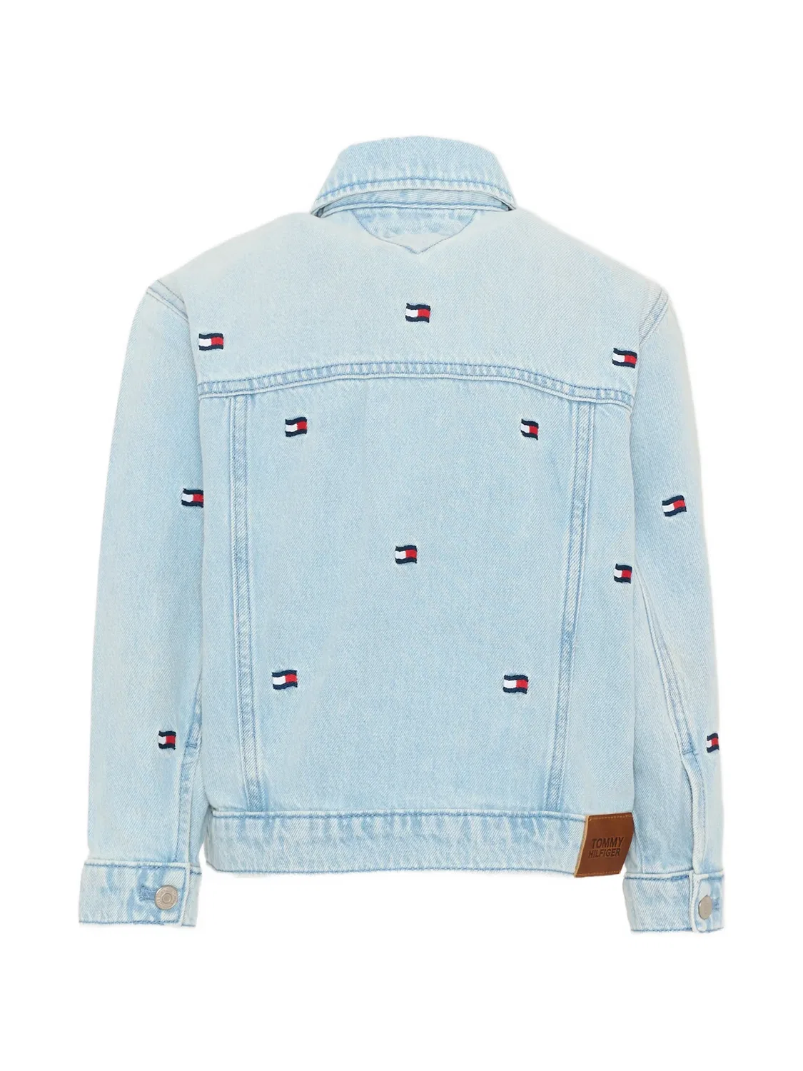 Джинсовая куртка с вышитым логотипом Tommy Hilfiger Junior, синий — фото 2