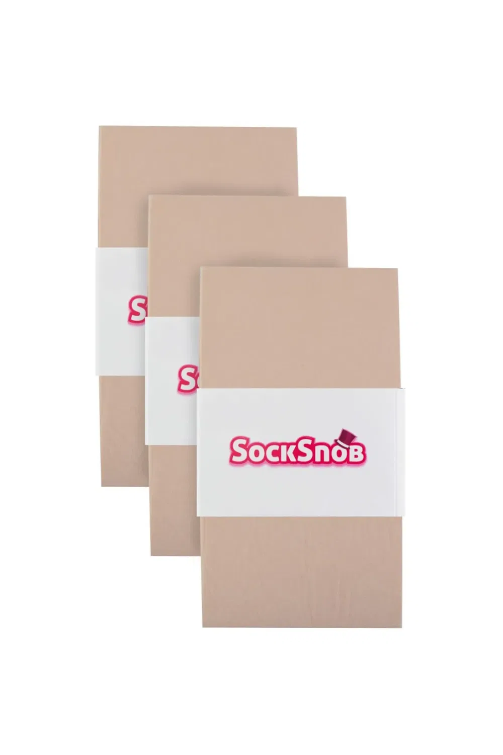 Комплект из 3 пар нейлоновых балетных колготок Sock Snob, Pink — фото 2
