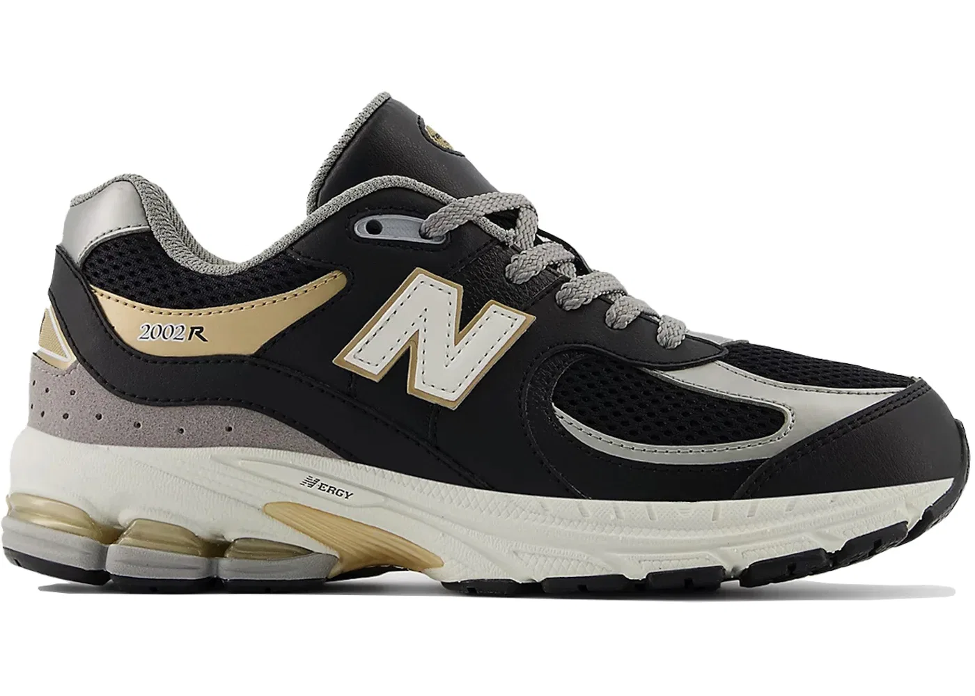 Детские кроссовки Lifestyle New Balance 2002R, Black/Sea Salt/Gold Metallic