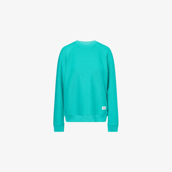 

Беговая мягкая толстовка из хлопкового джерси с круглым вырезом Sporty & Rich, зеленый