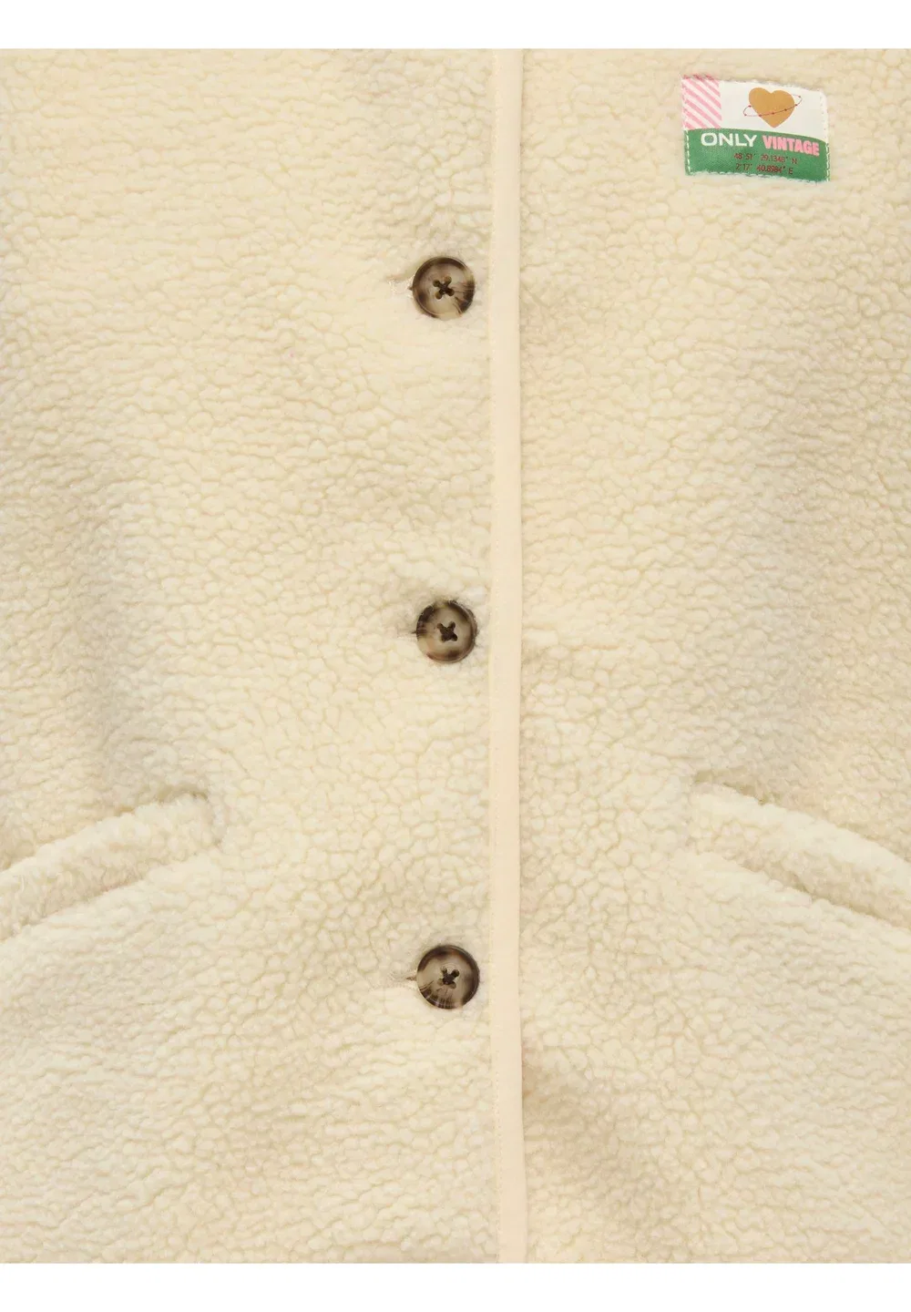Жилет Kogbaby teddy vest cs pnt - waistcoat Only Girls, Antique White — фото 3