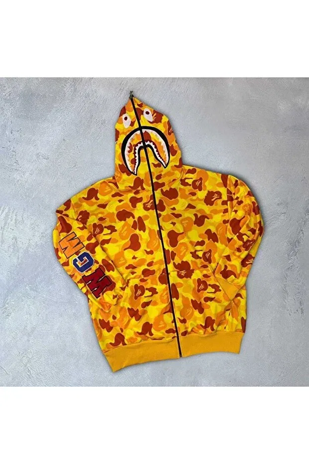 Детское худи-кардиган с принтом Bape Embroidered Cardigan Hooded Full Zip Cardigan Top Generic Brands, Sari
