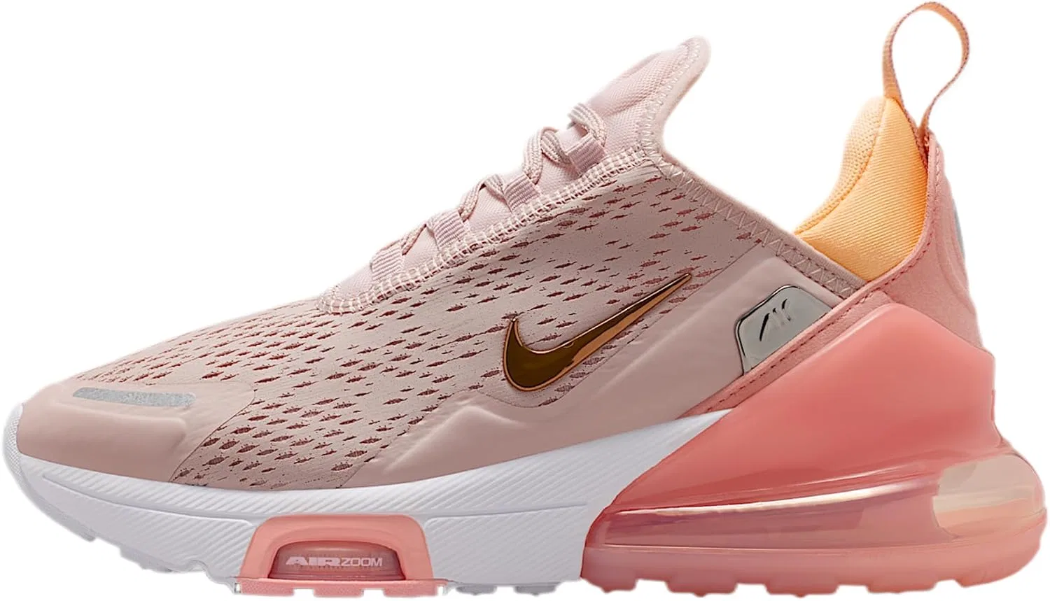 Детские кроссовки для мальчиков Air Max 270 Premium Nike, Silt Red/White/Washed Coral/Tangerine Tint
