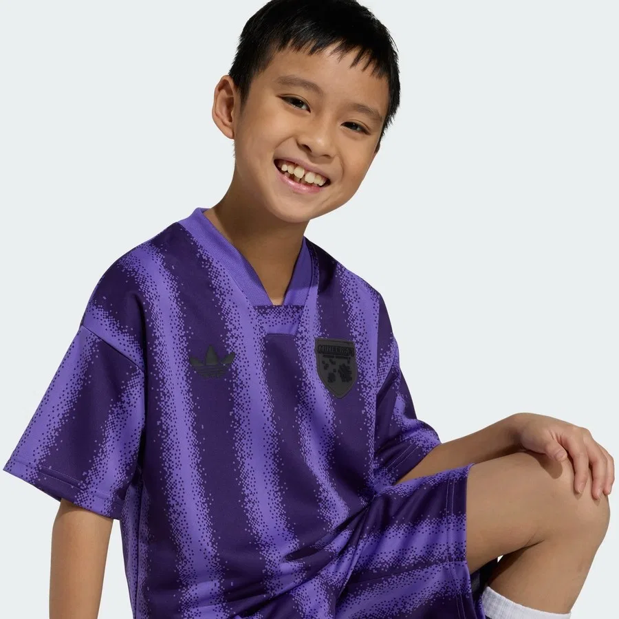 Комплект из футболки и шорт с принтом Minecraft Oversized Short Tee Set adidas, Фиолетовый — фото 4