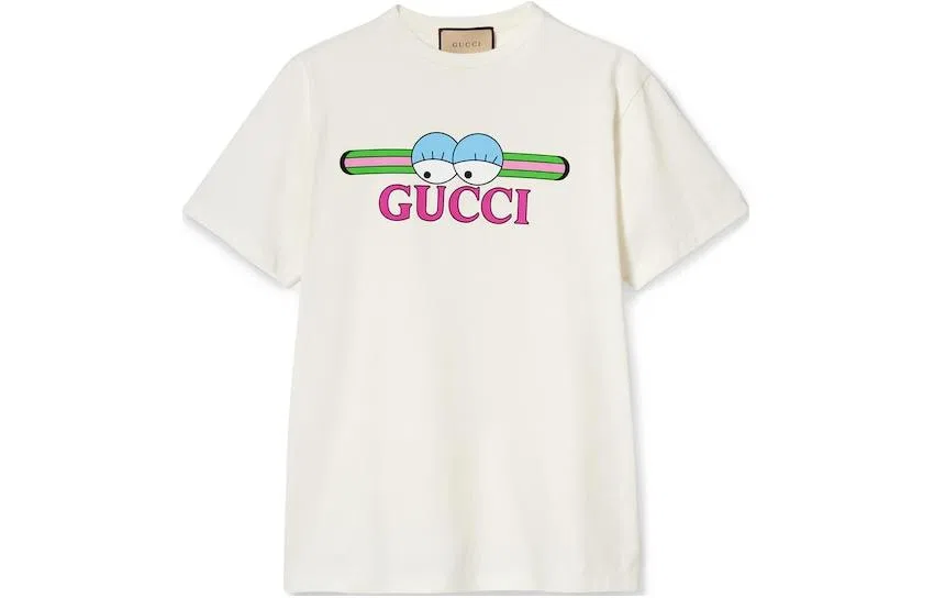 Мужская футболка с круглым вырезом GUCCI, Ecru