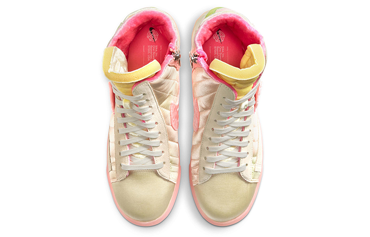 Кроссовки Nike Blazer Mid Rebel, бежевый/розовый — фото 4