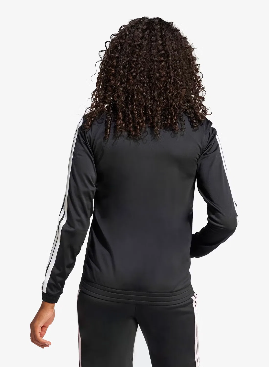 Куртка спортивная с длинным рукавом 3-Stripes essential Adidas, черный — фото 2