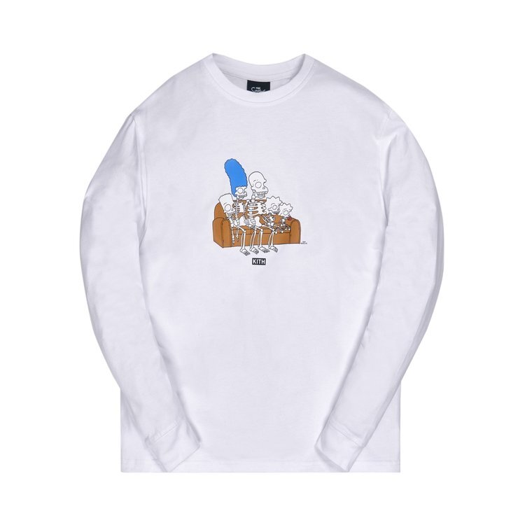 

Лонгслив Kith For The Simpsons Couch Long-Sleeve Tee 'White', белый