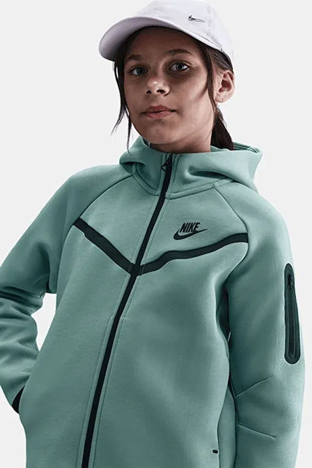 Детские спортивный свитшот на молнии с капюшоном Nike, Green