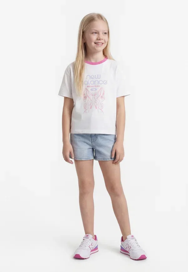 Футболка хлопковая Prefer to fly graphic tee, New Balance, Bright White, белый