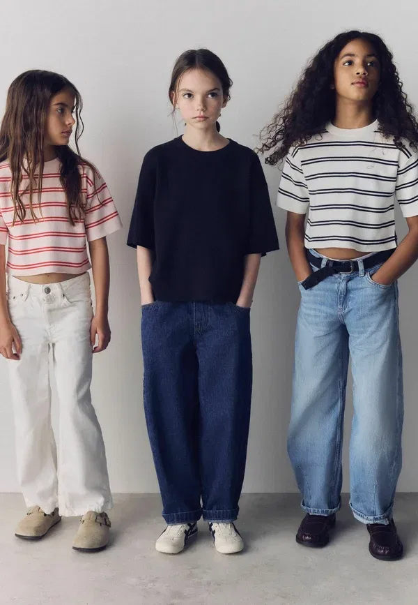 Комплект из 3 футболок с принтом The Set, Navy, White, Pink, Red, белый/красный/темно-синий/розовый