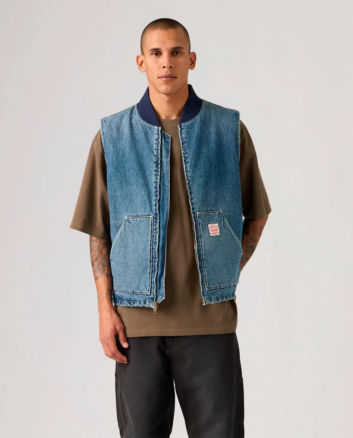 Мужской джинсовый жилет с потертостями Levi's, Azul