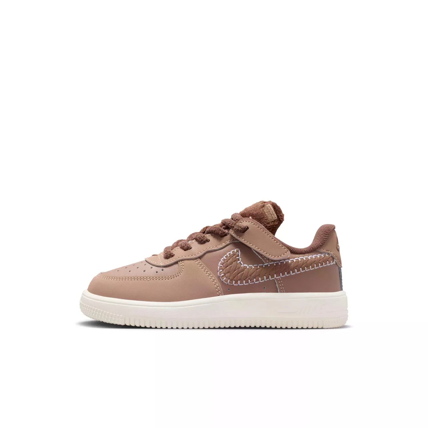 Детские кроссовки для скейтбординга Nike Force 1 Low EasyOn, Desert Yellow/Animal Group Brown/Sail White