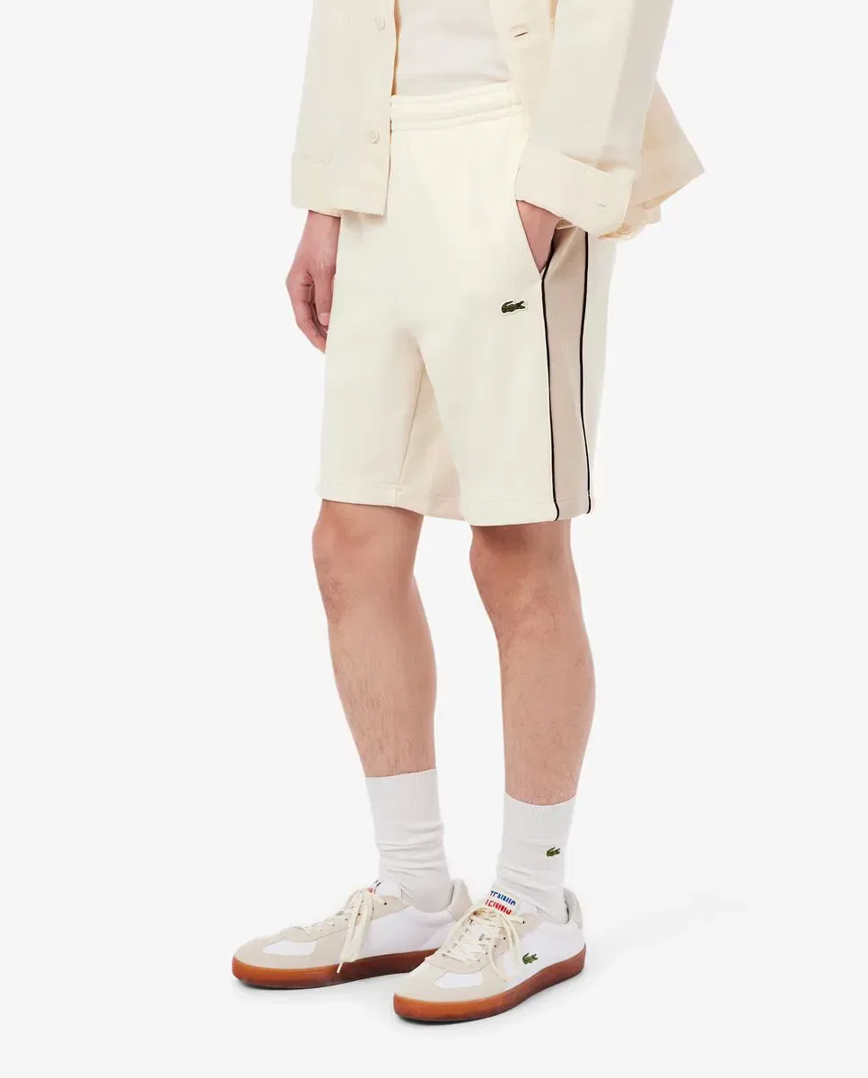Мужские шорты из футера с цветными блоками Lacoste, Beige — фото 3